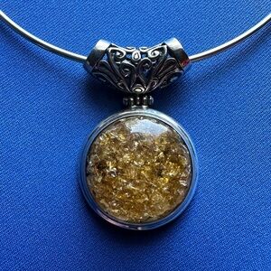 Sterling amber necklace